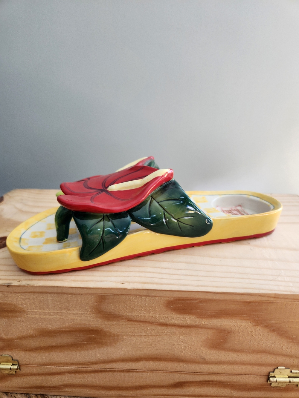 Diane Artware Happy Toes Ceramic Flip Flop Votive Candle Holder